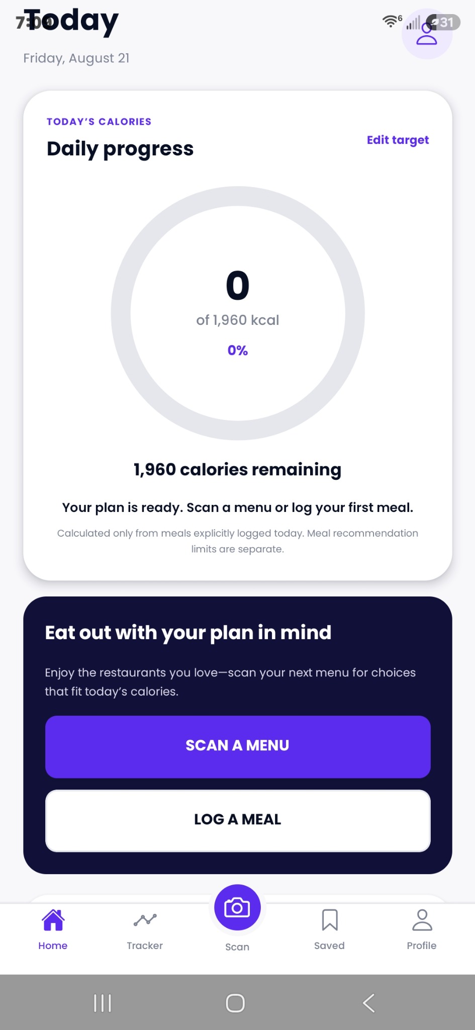 Order4MeAI tracker showing daily progress